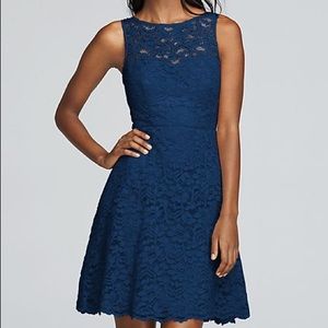 David’s Bridal Short Sleeveless Bridesmaid’s Dress